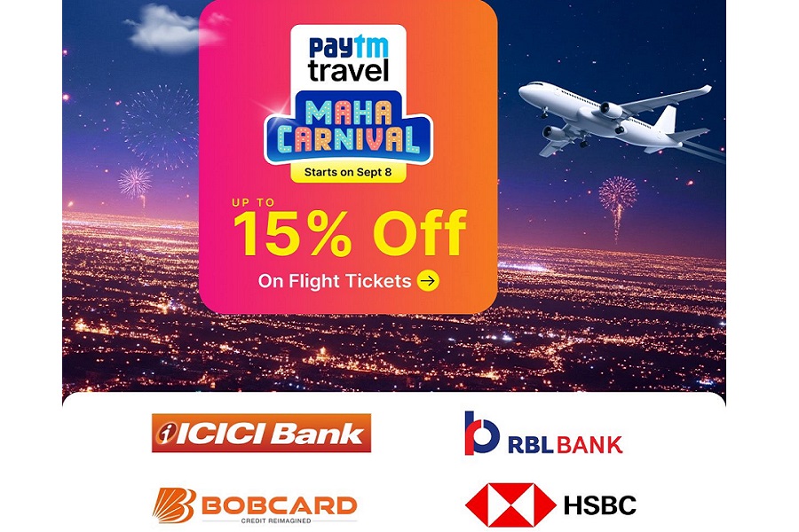 Paytm Travel Launches `Maha Carnival Sale` Offering Festive Discounts of Up to 20% on Flights and Buses